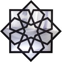 Full Frame Duvar Sanatları - Pleksi Gümüş Ayna - Kilim Deseni (FF-DS269)