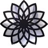 Full Frame Duvar Sanatları - Pleksi Gümüş Ayna - Lotus Çiçeği (FF-DS267)