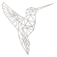 Full Frame Duvar Sanatları - Lazer Kesim Duvar Dekoru - Arı Kuşu Beyaz (FF-DS291)