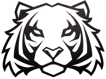 Full Frame Duvar Sanatları - Lazer Kesim Duvar Dekoru - Kaplan Siyah (FF-DS288)