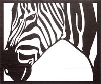Full Frame Duvar Sanatları - Lazer Kesim Duvar Dekoru - Zebra Venge FF-DS293)