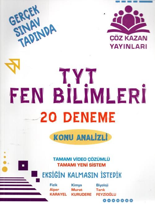 TYT Fen Bilimleri 20 Deneme Sınavı Konu Analizli