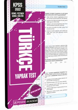 2022 KPSS Genel Yetenek Genel Kültür Türkçe Yaprak Test