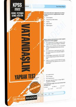2022 KPSS Genel Yetenek Genel Kültür Vatandaşlık Yaprak Test