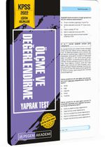 2022 KPSS Eğitim Bilimleri Ölçme ve Değerlendirme Yaprak Test