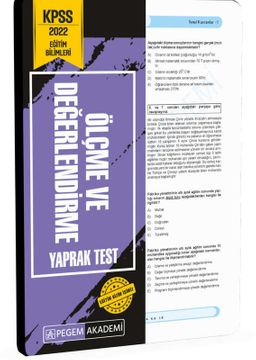 2022 KPSS Eğitim Bilimleri Ölçme ve Değerlendirme Yaprak Test