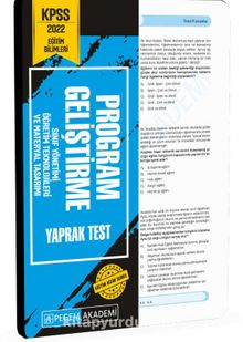 2022 KPSS Eğitim Bilimleri Program Geliştirme Yaprak Test - Kolektif