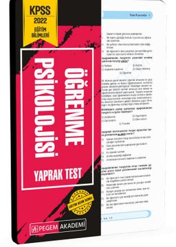 2022 KPSS Eğitim Bilimleri Öğrenme Psikolojisi Yaprak Test