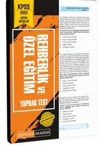 2022 KPSS Eğitim Bilimleri Rehberlik ve Özel Eğitim Yaprak Test