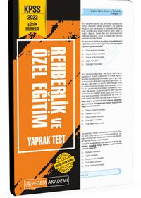 2022 KPSS Eğitim Bilimleri Rehberlik ve Özel Eğitim Yaprak Test