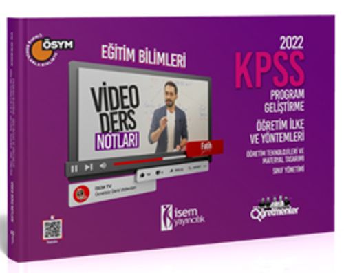 2022 KPSS Eğitim Bilimleri Program Geliştirme - Öğretim İlke ve Yöntemleri Video Ders Notu