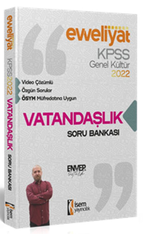 2022 KPSS Evveliyat Lisans Genel Kültür Vatandaşlık Video Çözümlü Soru Bankası 