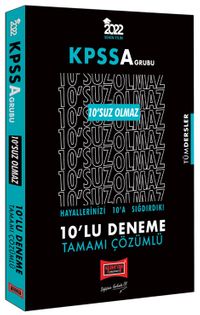 2022 KPSS A Grubu Tüm Dersler 10'suz Olmaz Tamamı Çözümlü 10'lu Deneme
