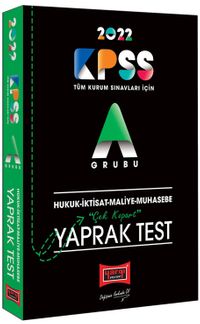 2022 KPSS A Hukuk İktisat Maliye Muhasebe Çek Kopart Yaprak Test