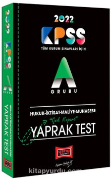 2022 KPSS A Hukuk İktisat Maliye Muhasebe Çek Kopart Yaprak Test - Kolektif
