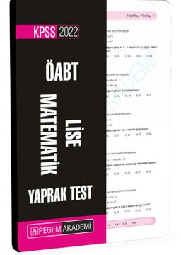 2022 KPSS ÖABT Lise Matematik Yaprak Test