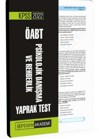 2022 KPSS ÖABT Psikolojik Danışma ve Rehberlik Yaprak Test