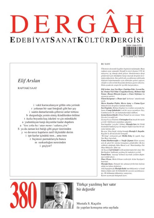 Dergah Edebiyat Sanat Kültür Dergisi Sayı: 380 Ekim 2021