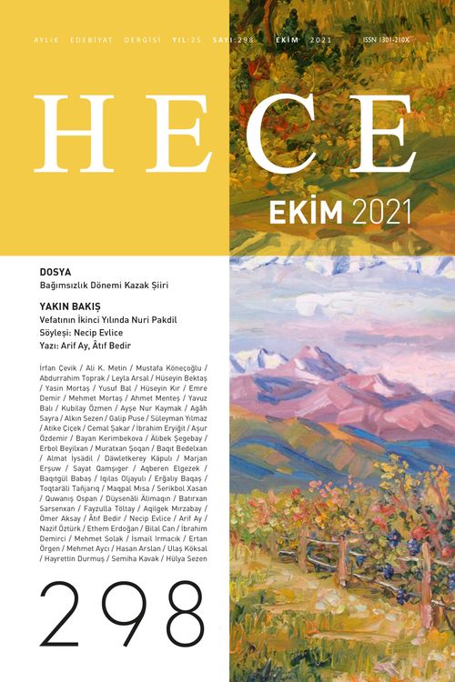 Hece Dergisi Sayı: 298 Ekim 2021 Aylık Edebiyat Dergisi