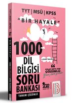 2022 Bir Hayale Serisi TYT - KPSS - MSÜ Dil Bilgisi Tamamı Çözümlü Soru Bankası
