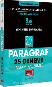 2022 TYT AYT MSÜ KPSS ALES DGS Kelebek Serisi Paragraf Tamamı Çözümlü 25 Deneme - Kolektif