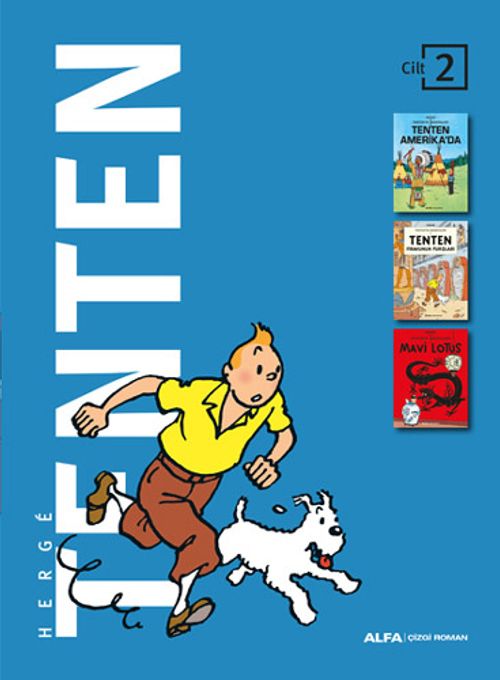 Tenten Cilt: 2 (Ciltli) & Tenten Amerika'da - Tenten Firavunun Puroları - Mavi Lotus