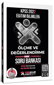 2022 KPSS Eğitim Bilimleri Atölye Serisi Ölçme ve Değerlendirme Tamamı Video Çözümlü Soru Bankası - Ahmet Şen
