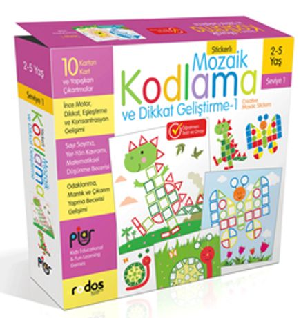 Stickerlı Mozaik Kodlama ve Dikkat Geliştirme 1