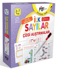 İlk Sayılar Çizgi Alıştırmaları / Yaz-Sil-Tekrar Yaz