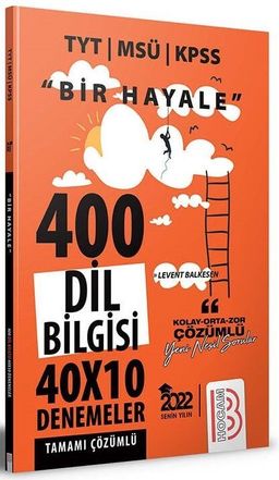 2022 TYT MSÜ KPSS Bir Hayale Serisi Dil Bilgisi Tamamı Çözümlü Deneme