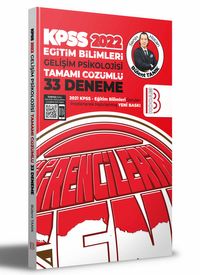 2022 KPSS Eğitim Bilimleri Gelişim Psikolojisi Tamamı Çözümlü 33 Deneme