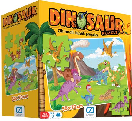Ca Games Dınosaur Çift Taraflı Puzzle(43160)