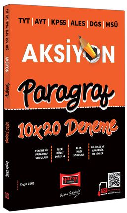 2022 TYT AYT KPSS ALES DGS MSÜ Aksiyon Paragraf 10x20 Deneme