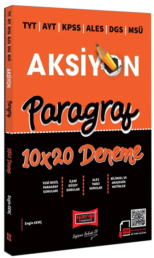 2022 TYT AYT KPSS ALES DGS MSÜ Aksiyon Paragraf 10x20 Deneme