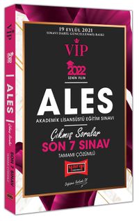 2022 ALES VİP Son 7 Sınav Tamamı Çözümlü Çıkmış Sorular