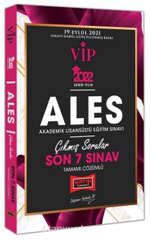 2022 ALES VİP Son 7 Sınav Tamamı Çözümlü Çıkmış Sorular - Kolektif