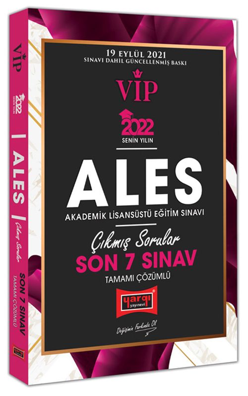 2022 ALES VİP Son 7 Sınav Tamamı Çözümlü Çıkmış Sorular