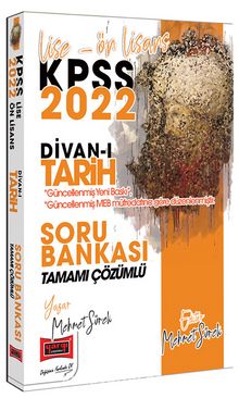 2022 KPSS Lise Ön Lisans Divanı Tarih Tamamı Çözümlü Soru Bankası - Mehmet Sürek