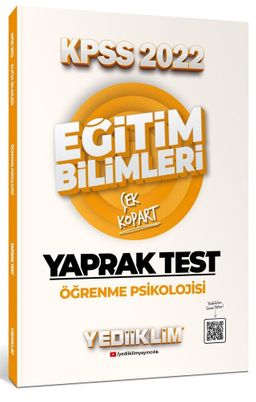 2022 KPSS Eğitim Bilimleri Öğrenme Psikolojisi Çek Kopart Yaprak Test