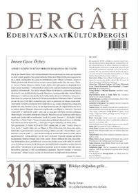 Dergah Edebiyat Sanat Kültür Dergisi Sayı:313 Mart 2016