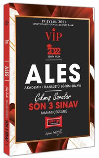 2022 ALES VİP Tamamı Çözümlü Son 3 Sınav Çıkmış Sorular