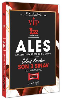 2022 ALES VİP Tamamı Çözümlü Son 3 Sınav Çıkmış Sorular