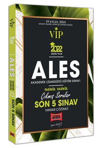 2022 ALES VİP Tamamı Çözümlü Fasikül Fasikül Son 5 Sınav Çıkmış Sorular Yargı Yayınları