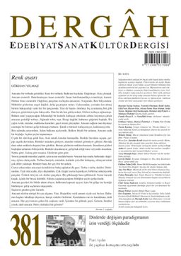 Dergah Edebiyat Sanat Kültür Dergisi Sayı: 381 Kasım 2021