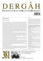 Dergah Edebiyat Sanat Kültür Dergisi Sayı: 381 Kasım 2021