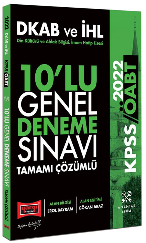 2022 ÖABT Din Kültürü ve Ahlak Bilgisi İmam Hatip Lisesi Tamamı Çözümlü 10'lu Genel Deneme Sınavı