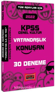2022 KPSS Tüm Adaylar İçin Genel Kültür Vatandaşlık Konuşan 30 Deneme - Rüstem Kızıldağ