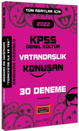 2022 KPSS Tüm Adaylar İçin Genel Kültür Vatandaşlık Konuşan 30 Deneme