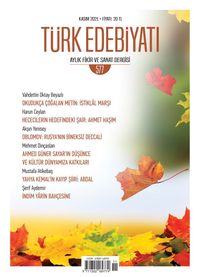 Türk Edebiyatı Aylık Fikir ve Sanat Dergisi Sayı: 577 Kasım 2021