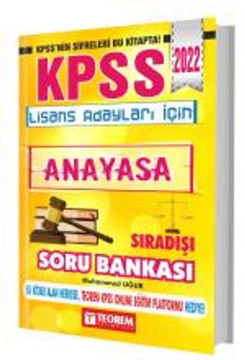 2022 KPSS Lisans Sıradışı Anayasa Soru Bankası